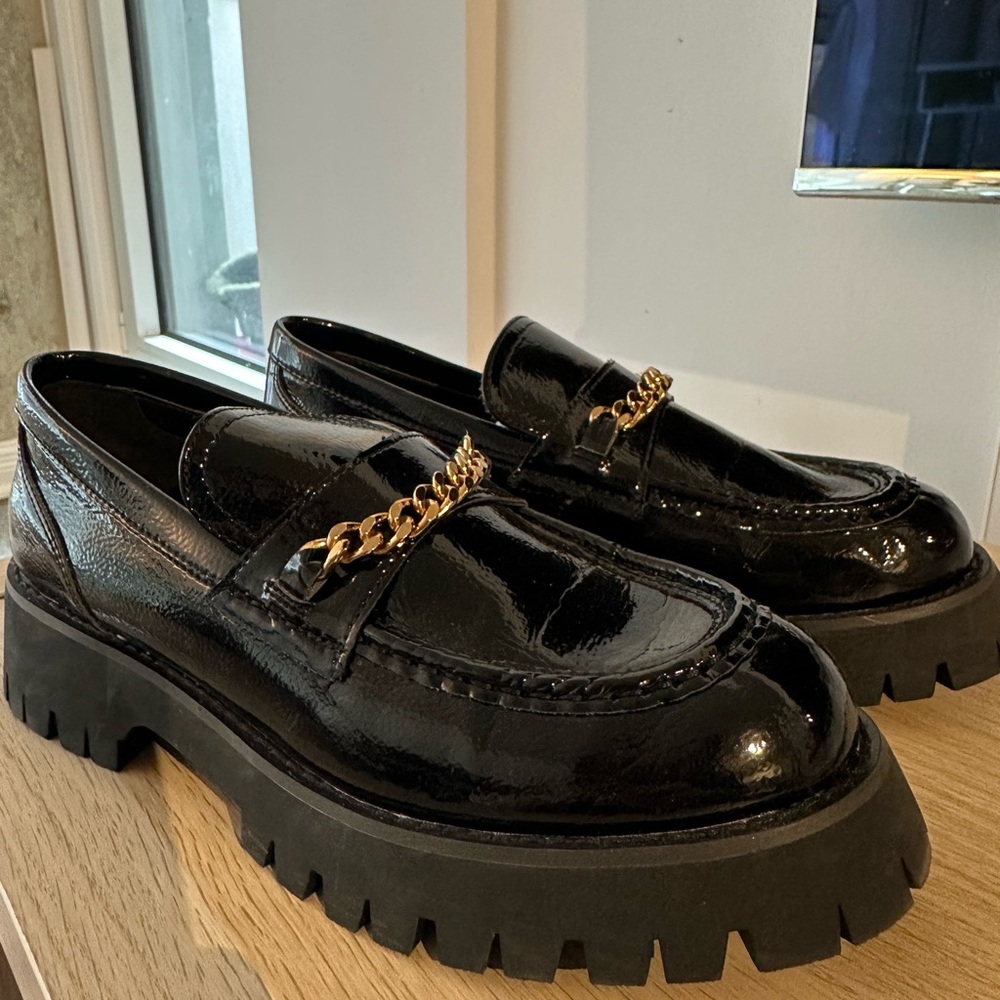 Black Leather Loafers